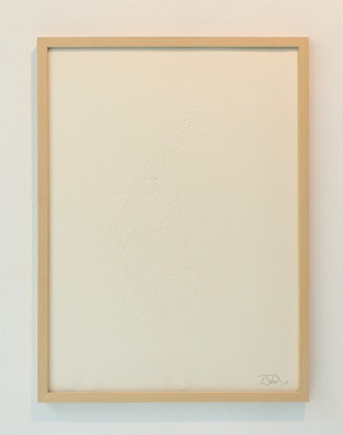 »Strukturdruck« Prägedruck auf Büttenpapier, 2017, 70 x 50 cm