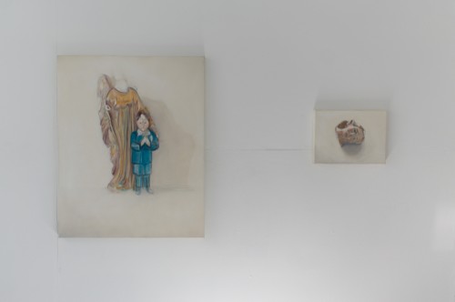 »Angel« Öl auf Leinwand, 2-teilig, 100 x 80 cm, 30 x 40 cm, 2017