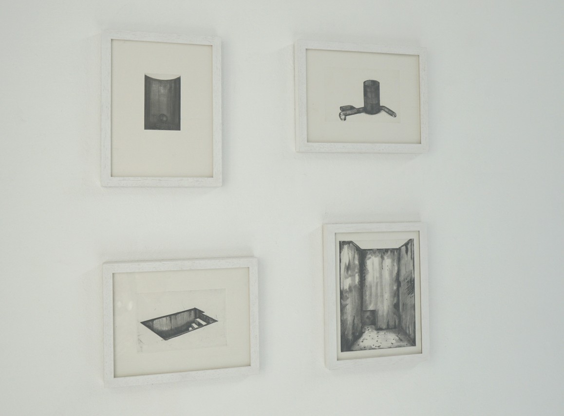 Jochen Damian Fischer / Subterran I – IV, 2018, Radierung, jeweils 18 x 24 cm (Blattmaß)