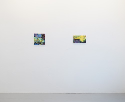 o.T. 2018, Acryl auf Leinwand, 30 x 30 cm / o.T. 2019, Acryl auf Leinwand, 20 x 35 cm