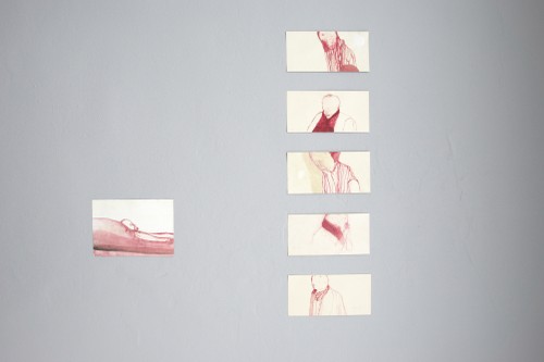 Petra Blocksdorf, o.T. 2009–11 , Aquarell auf Papier, ca. 10,5 x 21 cm / 14 x 21 cm