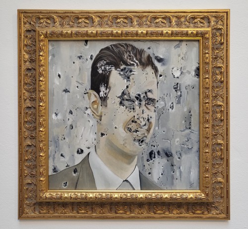 o. T. (Baschar al–Assad), 40 x 40 c m , Öl/Leinwand, 2005 – 2025, gerahmt
