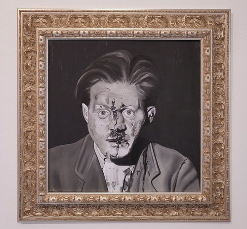 o. T. (unbekannter SS­-Aufseher des KL Buchenwald), 40 x 40 c m , Öl/Leinwand, 2005 – 2025, gerahmt