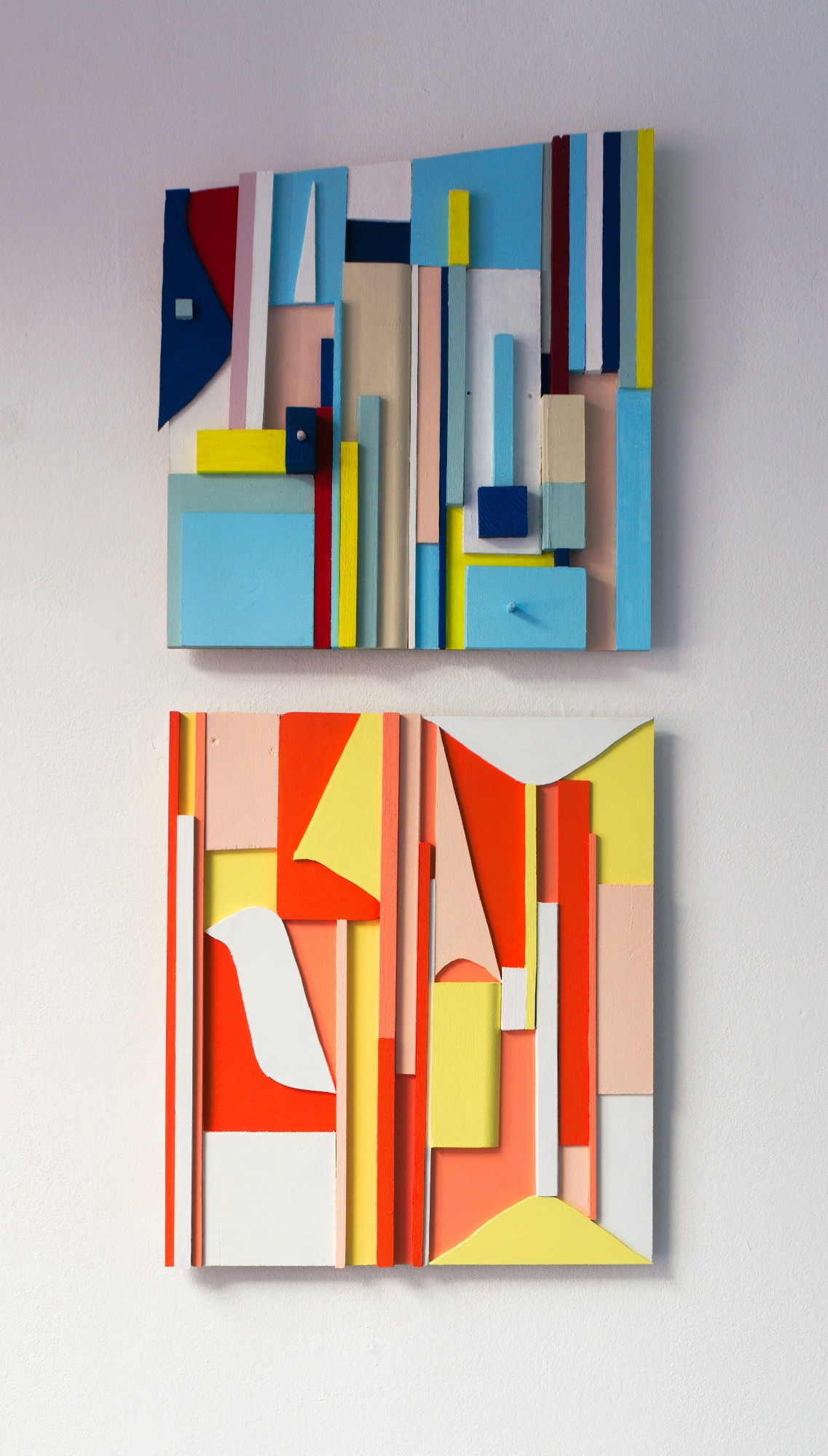 o.T. / Acrylfarbe auf Holz / 43 x 40 x 6 cm / 45,5 x 40 x 2 cm / 2015