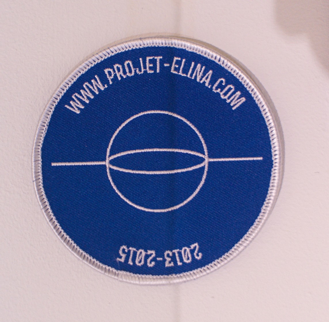 Badge »Projet Elina« – Baumwolle / 10 cm ø / 2015