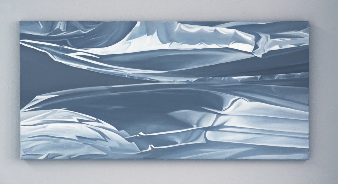 Petra Frey – Spiegelung / Öl auf Leinwand, 45 x 95 cm, 2001/02