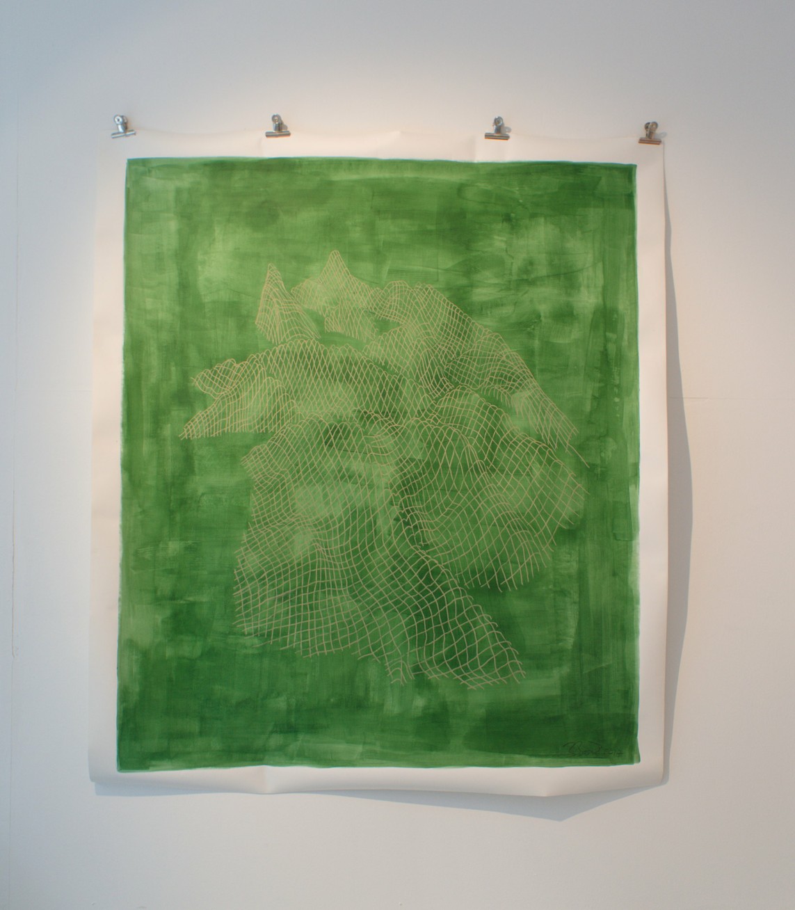 »Die drei Belchen (Belchenflue)« Papier, Acryl, 2017, 170 x 150 cm