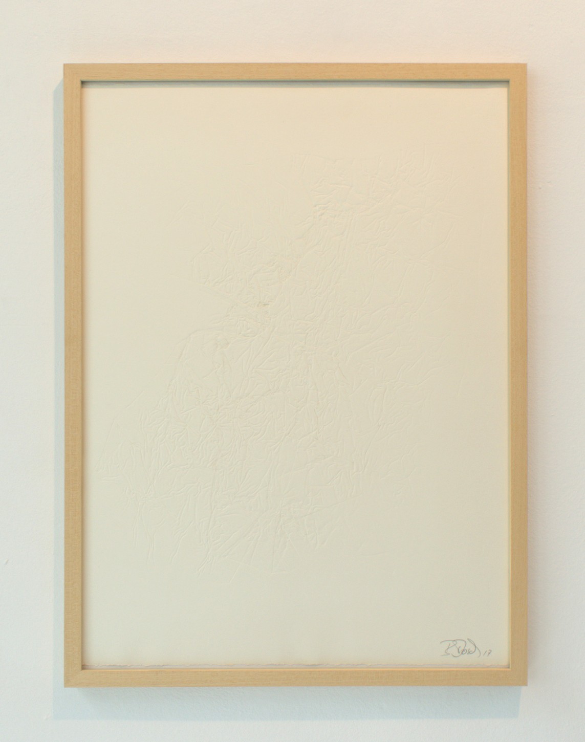 »Strukturdruck« Prägedruck auf Büttenpapier, 2017, 70 x 50 cm
