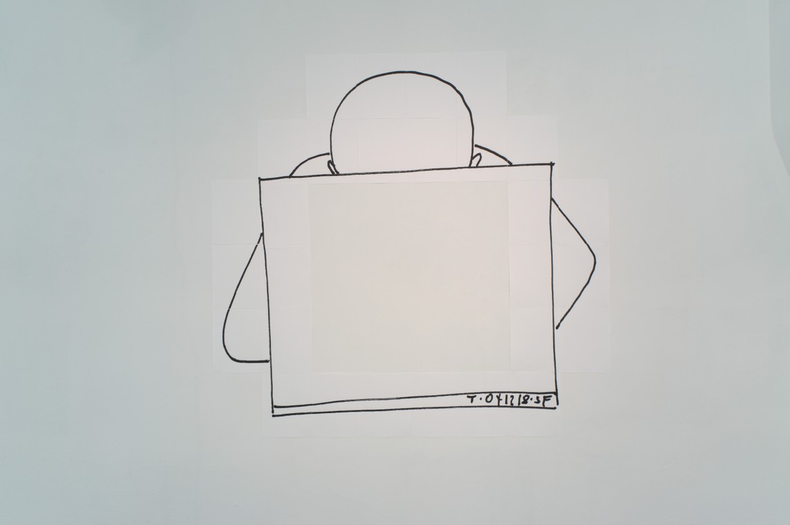 meta_dude / 2018, Inkjet auf Letter-Size Papier, 173 x 167 cm