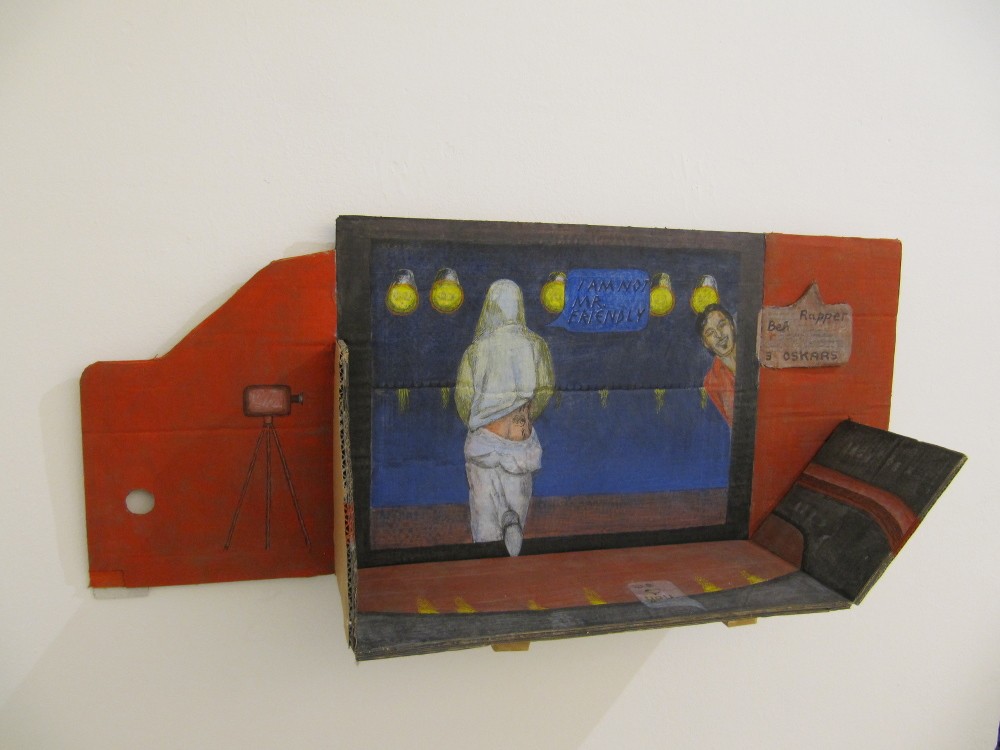 Rapper BEH, Eitempera auf Karton, 93 x 37 x 22 cm, 2012