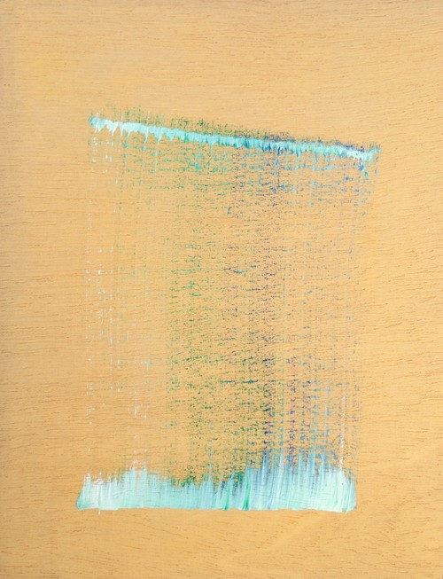 single stroke in white, blue and green 2 (back to where I never was), 2018